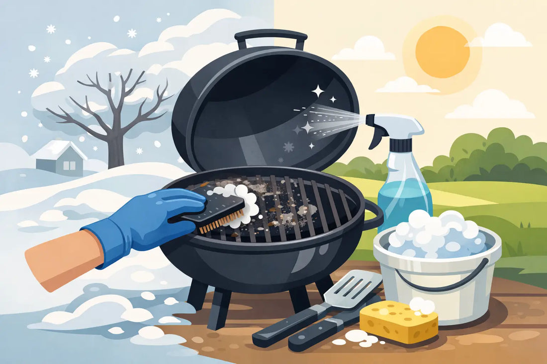 Nettoyage barbecue apres hiver: mode simple